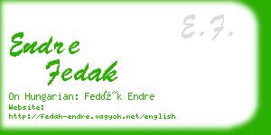 endre fedak business card